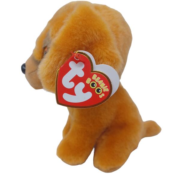 Ty ZuZu Puppy Dog Beanie Boo Gold Glitter Eyes Stuffed Animal Plush‎ Toy 7" - Picture 4 of 9